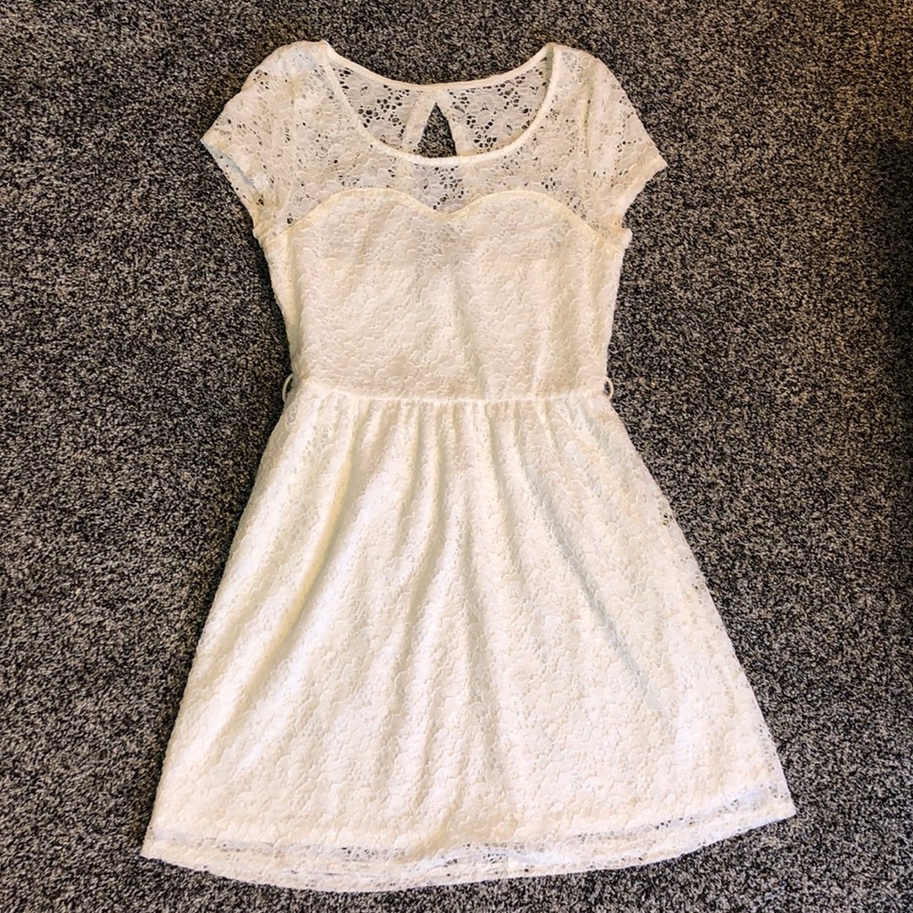 Lace ivory  Papaya dress small